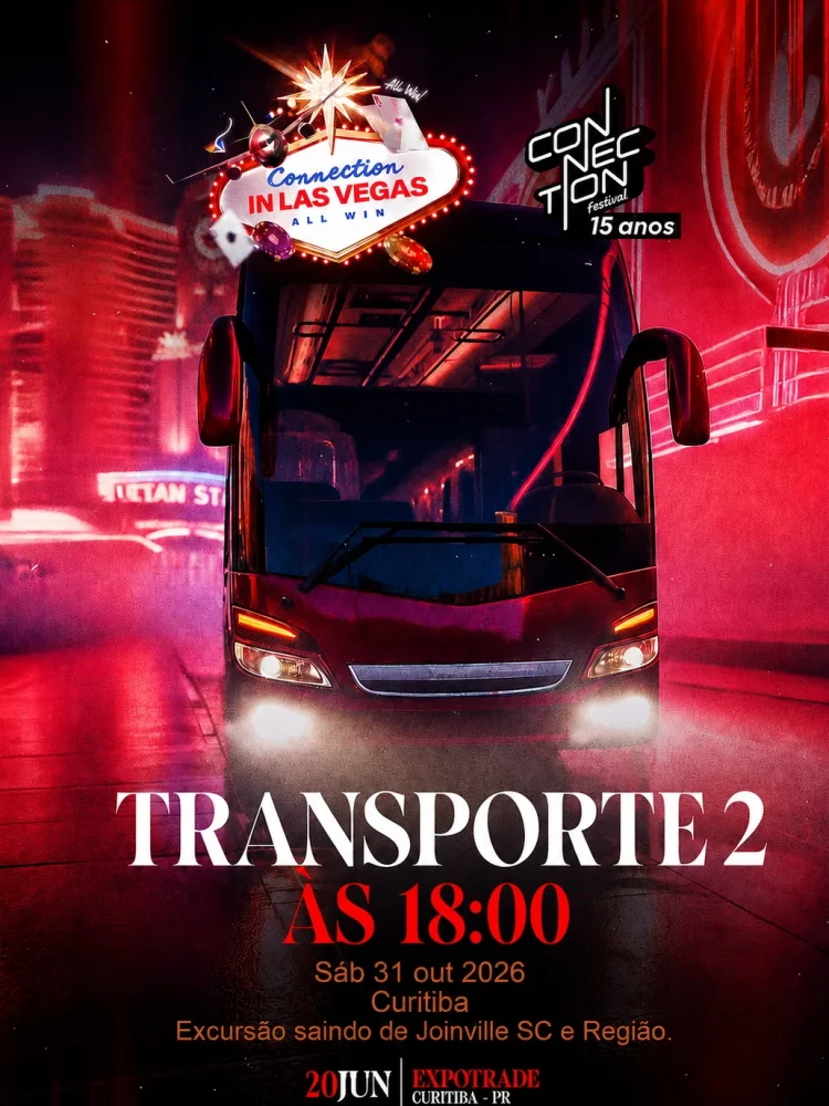 Excursão Connection saída às 18:00 TRANSPORTE 2